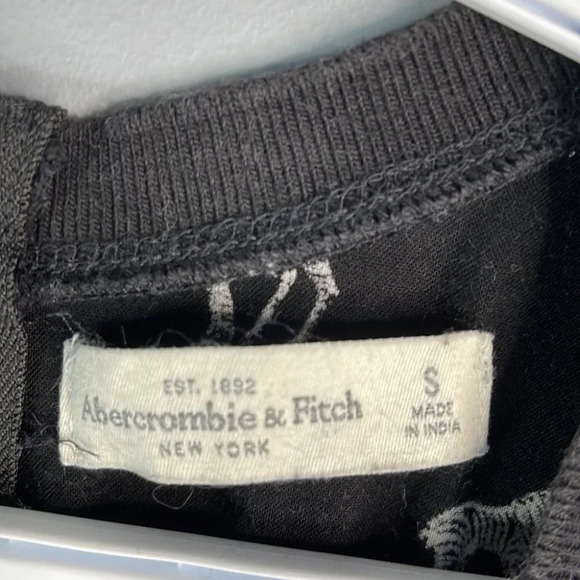 ABERCROMBIE & FITCH Zebra Print Mini Tunic Dress Black White Preppy Summer S - Picture 8 of 10